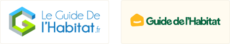 Le Guide de l'Habitat — real estate platform brand identity and logo variations